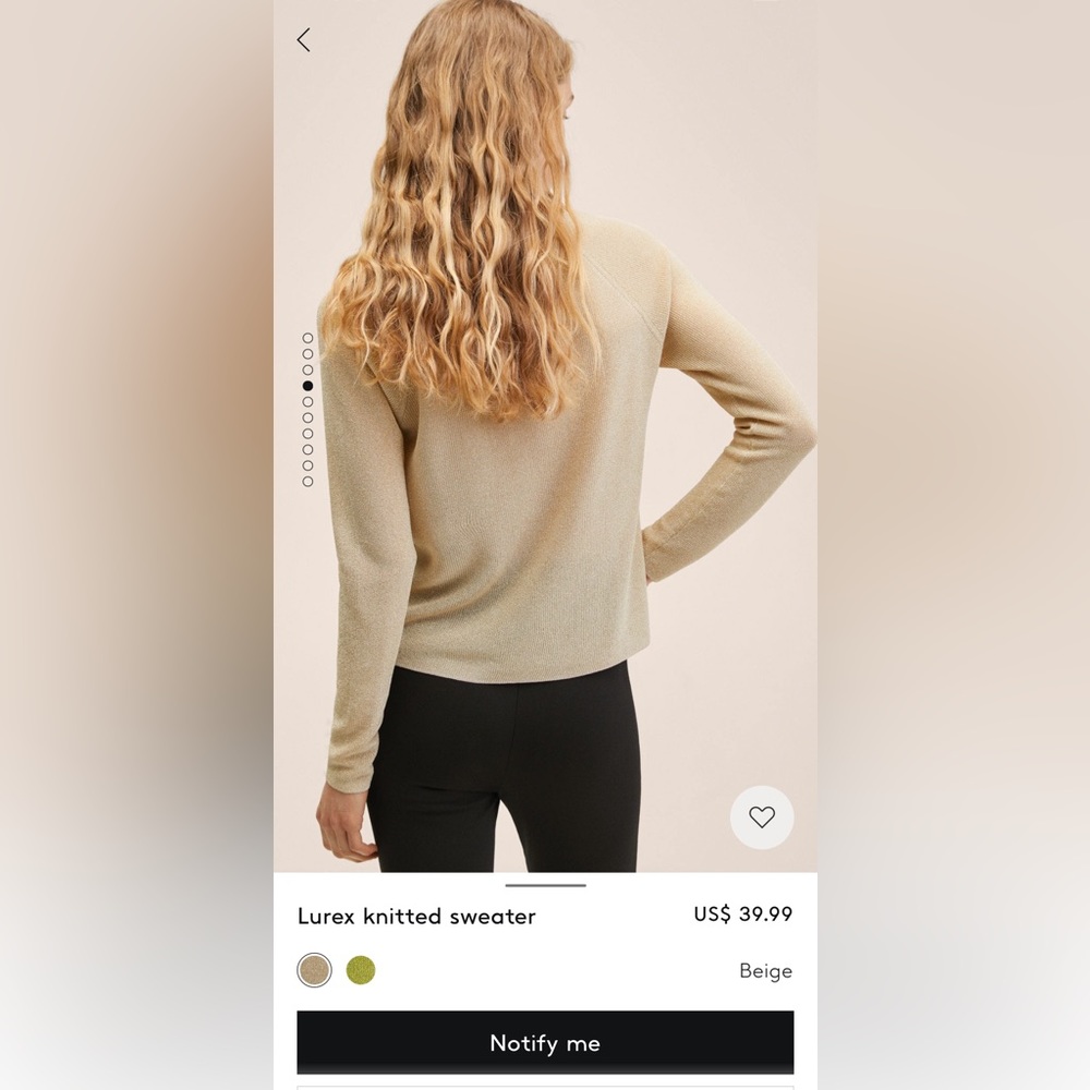 MANGO Lurex knitted sweater